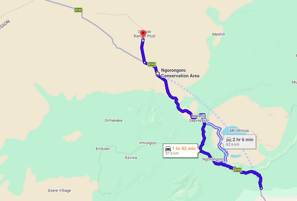Oldupai Gorge Map
